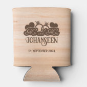 Rustikale Mr. and Mrs. Country Wood Elegant Weddin Dosenkühler (Rückseite)