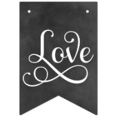 Rustikale Mr. und Mrs Black Chalkboard Custom Init Wimpelkette (Zweite Fahne)
