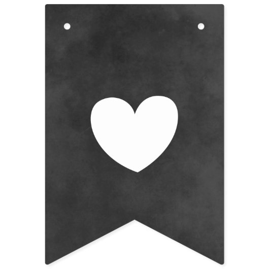 Rustikale Mr. und Mrs Black Chalkboard Custom Init Wimpelkette (Erste Fahne)