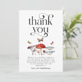 Rustikale Mushroom-Babydusche Dankeskarte (Stehend Vorderseite)