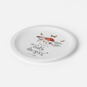 Rustikale Mushroom-Babydusche Pappteller (Schrägansicht)