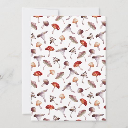 Rustikale Mushroom Moth Wedding rettet das Datum Save The Date (Rückseite)