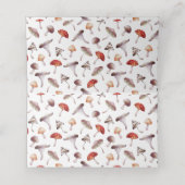 Rustikale Mushroom Wedding Tischnummer Platzkarte (Innenseite Aufgefaltet)