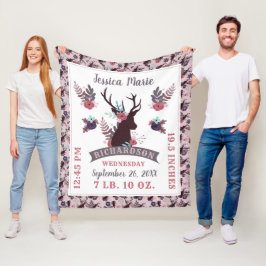 Rustikale Mutterschafts-Baby-Muttertier-Geburtsdat Fleecedecke