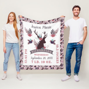 Rustikale Mutterschafts-Baby-Muttertier-Geburtsdat Fleecedecke