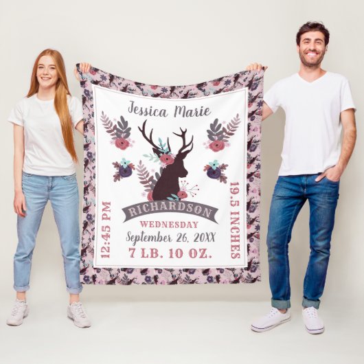 Rustikale Mutterschafts-Baby-Muttertier-Geburtsdat Fleecedecke (Beispiel)