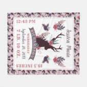 Rustikale Mutterschafts-Baby-Muttertier-Geburtsdat Fleecedecke (Vorderseite (Horizontal))