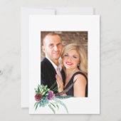 Rustikale mystische Boho Sukkulente Pflanze Hochze Save The Date (Rückseite)