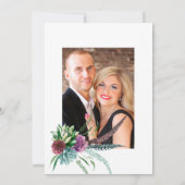 Rustikale mystische Sukkulente Bohemische Hochzeit Save The Date (Rückseite)