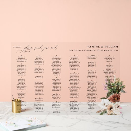 Rustikale n Boho bläserne Sitze Diagramm LG (Hochzeit)