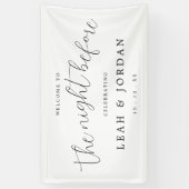 Rustikale Nacht vor Hochzeit Probe Dinner Banner (Vertikal)