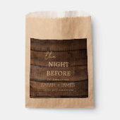 Rustikale Nacht vor Hochzeitsfeier Geschenktütchen (Vorderseite)