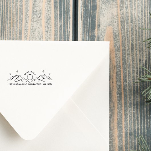 Rustikale Nachtadresse Handgeschriebener Individue Permastempel