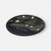 Rustikale Nachtbaum & Mason Jar Lights Hochzeit Pappteller (Schrägansicht)