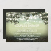 rustikale Nachtbeleuchtung Paare Dusche Einladunge Einladung (Vorne/Hinten)