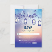 rustikale Nachtleuchten - Laternen Hochzeitskarten RSVP Karte (Vorderseite)