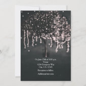 Rustikale nächtliche Mosaikblüte Hochzeitseinladun Einladung (Rückseite)