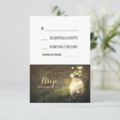 Rustikale Nachtlichtblitze Firefly Mason Jar RSVP (Stehend Vorderseite)