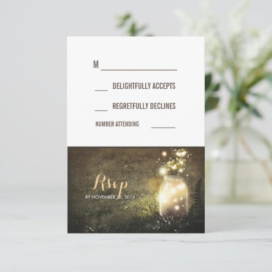 Rustikale Nachtlichtblitze Firefly Mason Jar RSVP  (Stehend Vorderseite)
