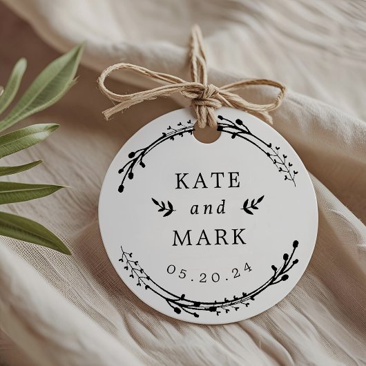 Rustikale Namen für Wraath Geschenkanhänger