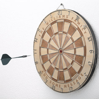 Rustikale Namensmeldung Brown Wood Classic Dartscheibe