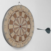 Rustikale Namensmeldung Brown Wood Classic Dartscheibe