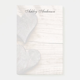 Rustikale Natur Boho Wood hört einfache Minimalist Post-it Klebezettel