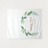 Rustikale Natur Grünpflanzen Babydusche Hintergrun Wandteppich (Vorderseite (Horizontal))