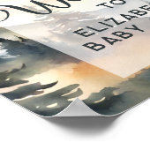 Rustikale Natur hier kommt Son Baby Dusche Willkom Poster (Ecke)