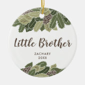 Rustikale Natur Personalisiert kleine Brüderlandsc Keramik Ornament (Vorne)