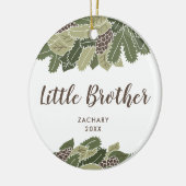 Rustikale Natur Personalisiert kleine Brüderlandsc Keramik Ornament (Links)