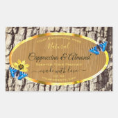 Rustikale Naturbaummarken für Bark Wood Grain Rechteckiger Aufkleber (Vorderseite)