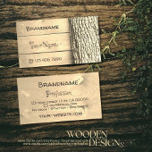 Rustikale Naturholzplatten Baumrinde Holzkörner Visitenkarte