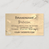 Rustikale Naturholzplatten Baumrinde Monogramm Visitenkarte (Rückseite)