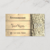 Rustikale Naturholzplatten Baumrinde Monogramm Visitenkarte (Vorderseite)