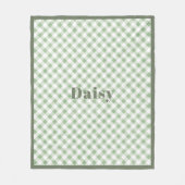Rustikale Naturlandschaft Gingham Kariert Fleecedecke (Vorderseite)