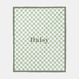 Rustikale Naturlandschaft Gingham Kariert Fleecedecke