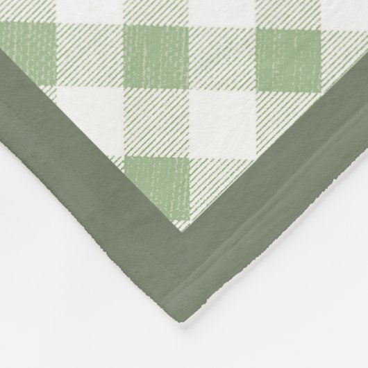 Rustikale Naturlandschaft Gingham Kariert Fleecedecke (Ecke)