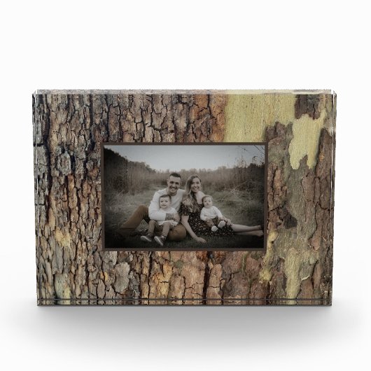 Rustikale, natürliche Bäume, die in Bedrängnis ger Fotoblock (Vorderseite)