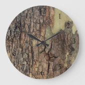 Rustikale, natürliche Bäume, die in Bedrängnis ger Große Wanduhr (Vorderseite)