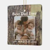 Rustikale, natürliche Bäume, die in Bedrängnis ger Keramikornament (Links)