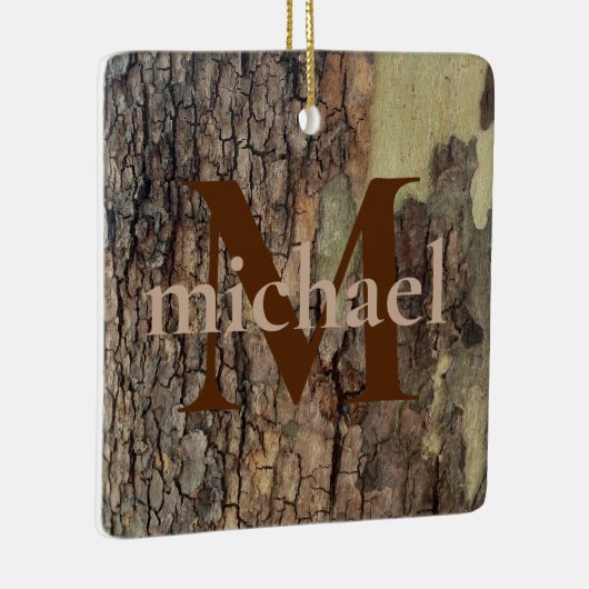 Rustikale, natürliche Bäume, die in Bedrängnis ger Keramikornament (Rechts)