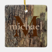 Rustikale, natürliche Bäume, die in Bedrängnis ger Keramikornament (Vorderseite)