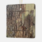 Rustikale, natürliche Bäume, die in Bedrängnis ger Keramikornament (Links)