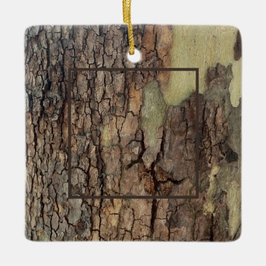 Rustikale, natürliche Bäume, die in Bedrängnis ger Keramikornament (Vorderseite)