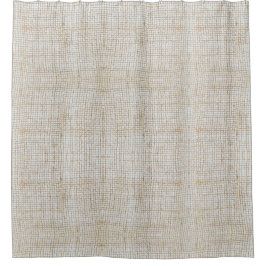 rustikale, natürliche Jute Duschvorhang