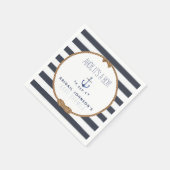 Rustikale Nautical Ahoy Es ist ein Baby Shower Nav Serviette (Ecke)