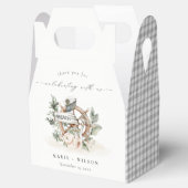 Rustikale Nautical Anchor Wheel Leafy Floral Weddi Geschenkschachtel (Geöffnet)