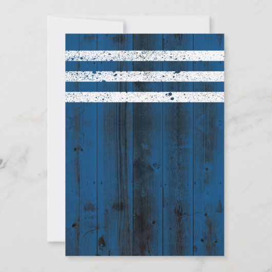 Rustikale Nautical Gold Anchor Navy Barn Baby Show Einladung (Rückseite)