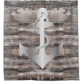 rustikale NautikanCHOR + Seil| Duschvorhang (Vorderseite)